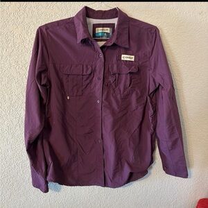 Magellan Outdoors Women's Purple Button Down Shirt